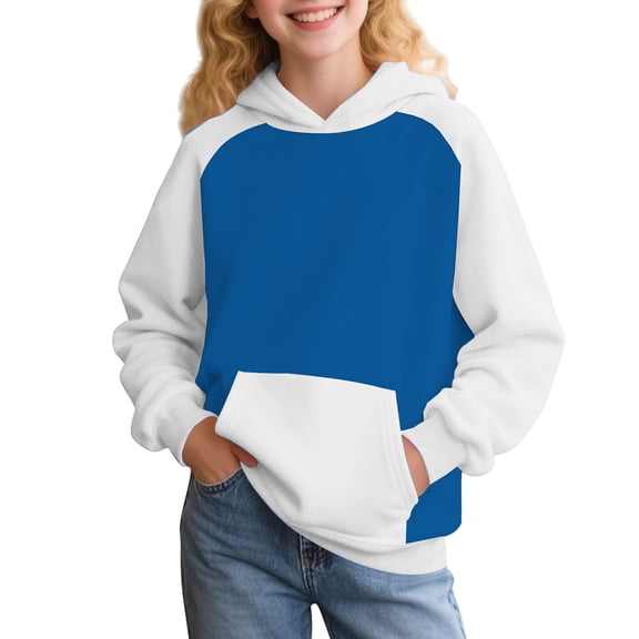 YunPes School Athletic Hooded Sweatshirts for Teen Girls Casual Oversized Long Sleeve Pullover Tops Kids Fall Winter Cute Outfits