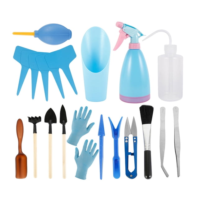 Amdohai 21PCS Garden Planting Tool Set Bonsai Succulent Transplanting Miniature Fairy Mini