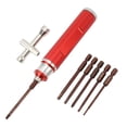 thumbnail image 2 of Kit d'Outil de Tournevis Hexagonal, RC Outil de Réparation de Voiture Conception Ergonomique Facile à Transporter Grande Applicabilité Dureté Élevée avec Manchon pour RC Modèle de Voiture Rouge, 2 of 8