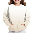 thumbnail image 5 of Erwazi Kids Athletic Sweatshirts with Pockets Boys Girls Casual Long Sleeve No Hoodies Sweatshirt Soft Warm Fall Winter Trendy Pullover Tops, 5 of 6