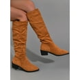 thumbnail image 2 of Women's Tall Slouch Boots 2023 New Mid Calf Spice Casual Lightweight Warm Boots, 2 of 8