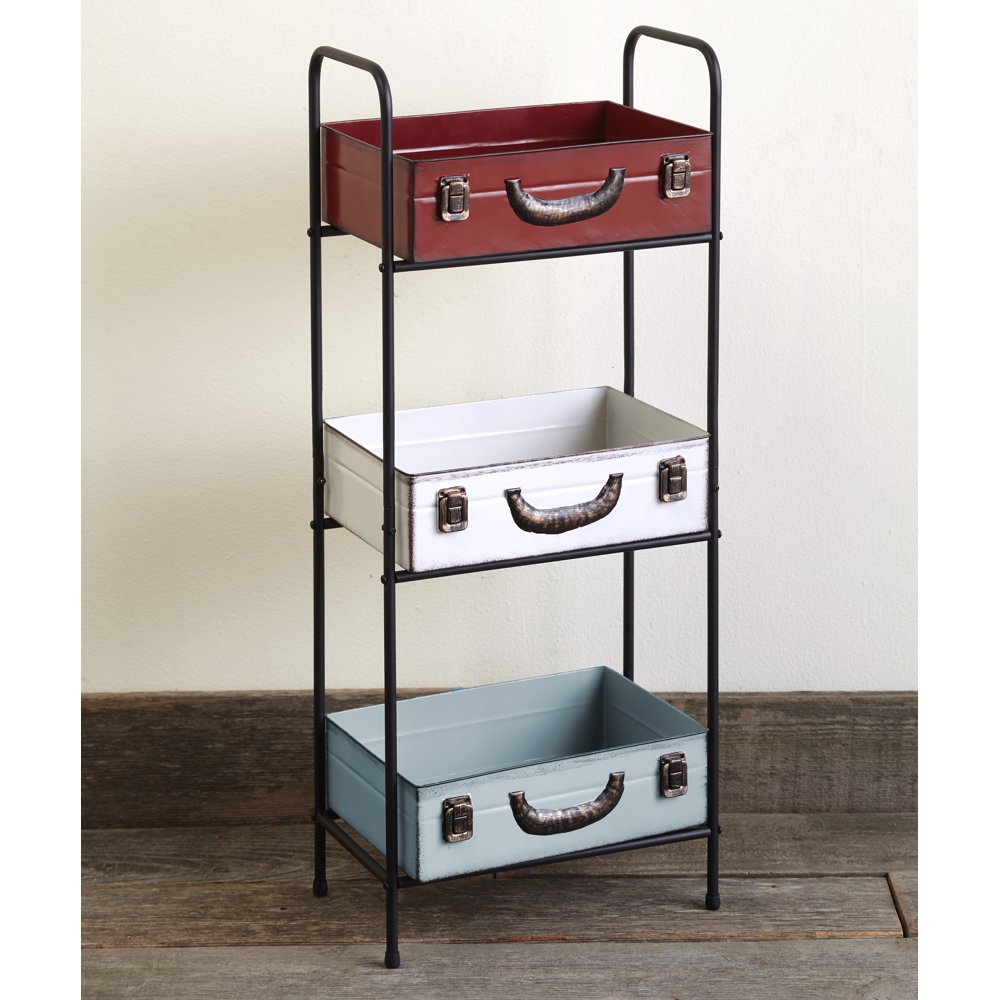 Suitcase Shelving Unique Accent Shelves with Vintage Look