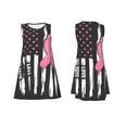 thumbnail image 7 of Yiaed Ribbon Breast Cancer Awareness Print Women's Sleeveless Dress, Loose Fit Summer Dress, Casual Sleeveless Dress for Women, 7 of 7