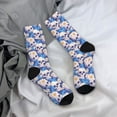 thumbnail image 5 of Vsdgher white Skull blue daisy Crew Socks for Men & Women, Breathable Casual Athletic Ankle Socks, 5 of 6