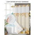 thumbnail image 4 of No Hook Shower Curtains with Snap-in Liner Set, Fall Pumpkins Waterproof Hotel Style Bathroom Shower Curtain, Thanksgiving Vintage Harvest Wheat Plant Mesh Top Window Bath Curtains 72''x78'', 4 of 6