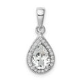 thumbnail image 2 of Sterling Silver Rhodium Plated Cubic Zirconia Pendant, 2 of 3