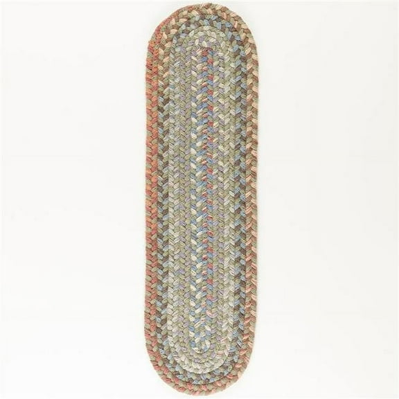 Rhody Rug BH67A008X028-13 Bar Harbor Seaweed Stair Treads, Multi Color - Set of 13