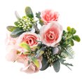 thumbnail image 4 of Tela de seda Rosa Oficina en casa Decorativa Artificial Flor rosa realista Fiesta de boda Ramo de rosas falsas, Rosa Inevent HA6540-01B, 4 of 6