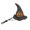 A, variant on Halloween Cat Witch Hat, Fun Pet Hat with Adjustable Elastic Strap, Cartoon Ghost Pumpkin Bat Skull Hat for Cats Small Dogs Holiday Outfit Accessory