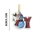thumbnail image 2 of Christmas Snowman Alphabet Ornaments - Cute 2D Flat Personalized A-Z Pendants, Christmas Baubles for Tree Mantel and Gift Tag, 2 of 4