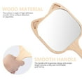 thumbnail image 3 of Animal ear Hand mirror Makeup mirror Cute patterned wood hand travel mirrorStyle:Style 1;, 3 of 5