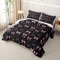 thumbnail image 3 of Erosebridal Pink Stars Bow Quilt Full,Dreamy Princess Style Full Bedspread Sets For Girls,3pcs, 3 of 7