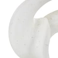 thumbnail image 4 of 20" x 17" White Polystone Wavy Shaped Abstract Sculpture with Cutouts and Speckled Texturing, by DecMode, 4 of 9