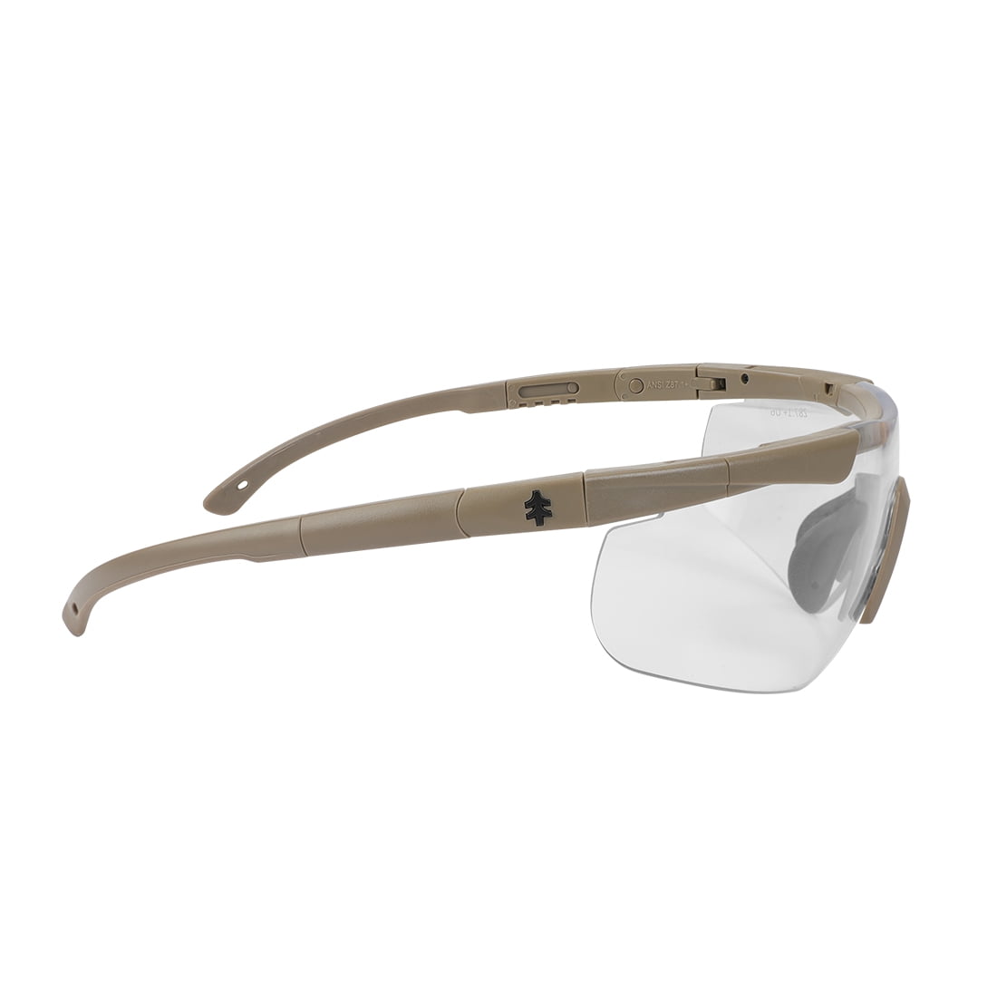 Swiss Tech Augen Shooting Glasses, Anti-Fog, Scratch-Resistant, Low-Profile, UV400, 2 Lenses, FDE Colorway