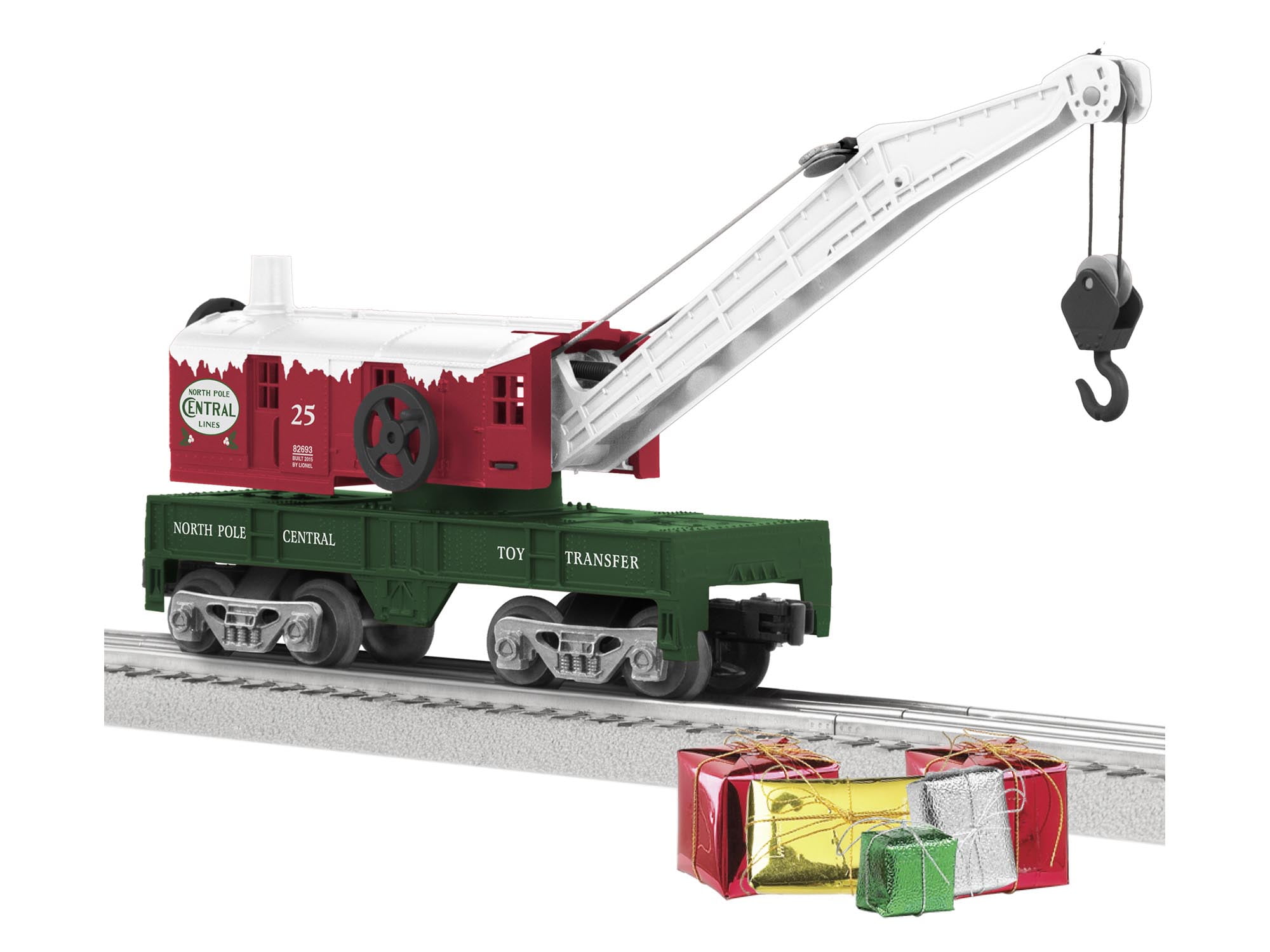 Lionel 682693 O North Pole Central Crane w/Manually Positionable Boom