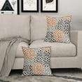 thumbnail image 3 of Black Orange Pillow Covers 16x16 Set of 2 Fall Colored Art Dot Decorative Throw Pillows Trendy Print Outdoor Pillowcase Holiday Halloween Cushion Cover Linen Case Decor for Sofa Couch Bed, 3 of 6