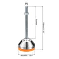 thumbnail image 2 of Leveling Feet, 2Pcs M8x100x50mm - Carbon Steel Non-Skid Anti-shock Adjustable Table Feet for Furniture Workshops, 2 of 5