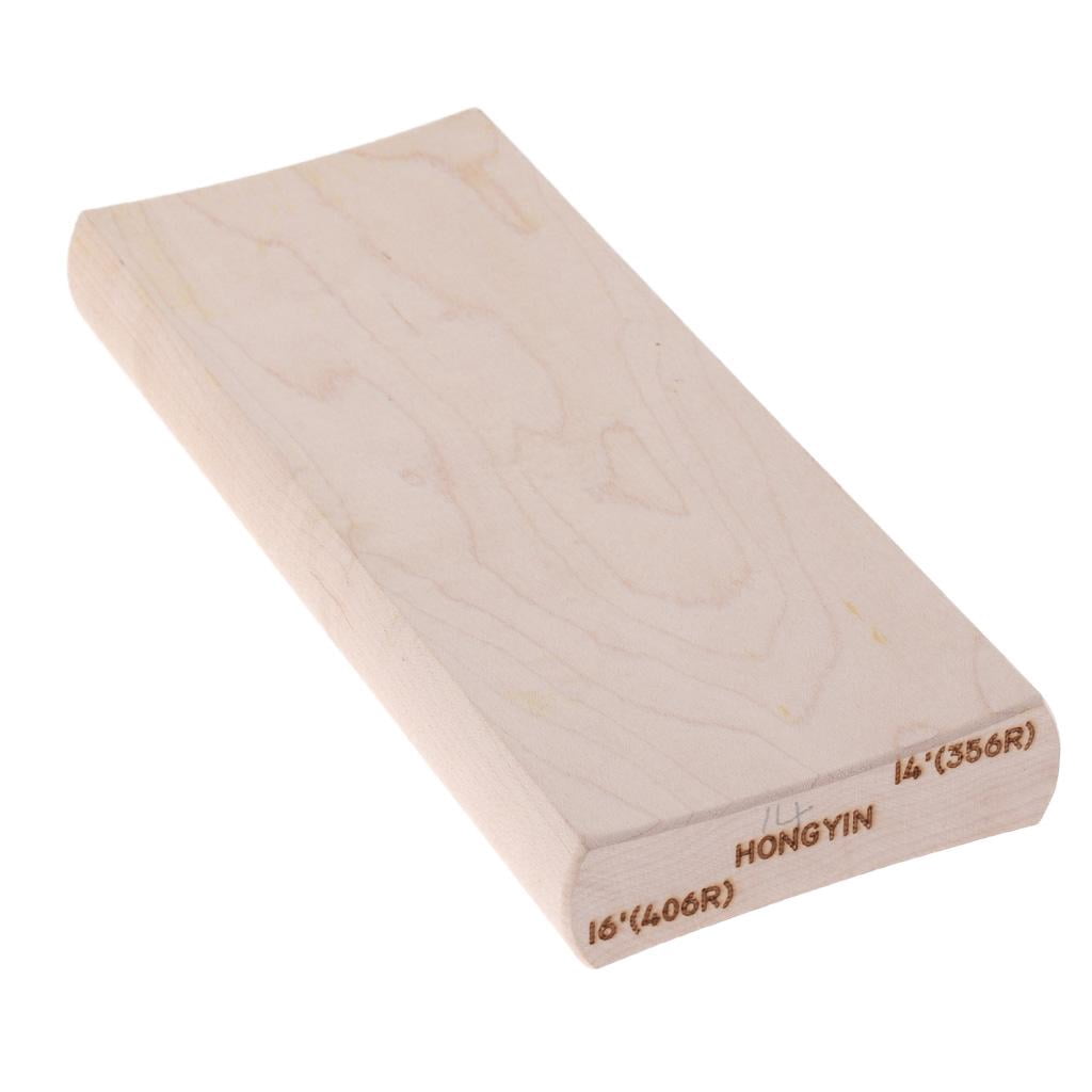 LeeQinersw Wood Radius Sanding Block Luthier Tool for Guitar Fret Leveling 16''/14'' 16-14