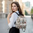 thumbnail image 6 of JIALIOU Mini Backpack Purse for Women Quilted Casual Daypack Small Travel Shoulder Bag, Chickadees Bird and House, 6 of 7