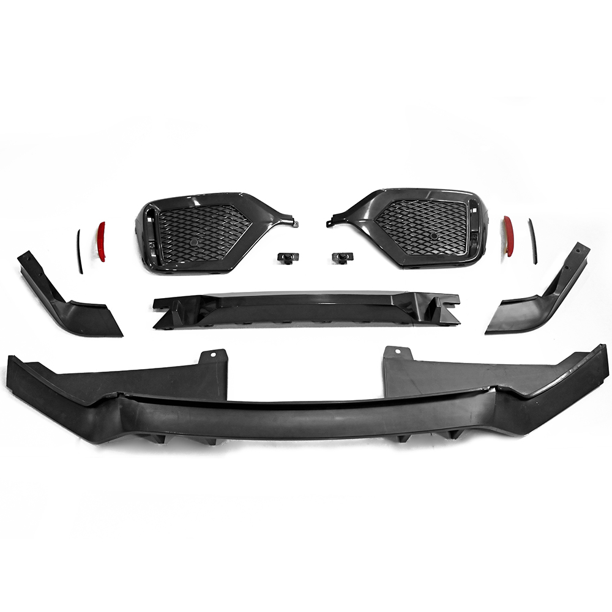 Ikon Motorsports Rear Bumper Coversion Kit Compatible With 20172021 Honda Civic Hatchback, Rear