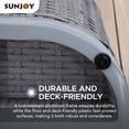 thumbnail image 4 of SUNJOY Aluminum Pool Float Storage Rack, 16-Inch Outdoor Wicker Poolside Float Organizer, Pool Float Caddy for Cushions, Floaties, Noodles, Pool Toys, Grey, 4 of 10
