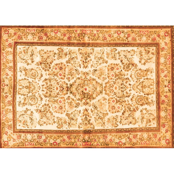Ahgly Company Indoor Rectangle Persian Orange Traditional Area Rugs, 2' x 5'