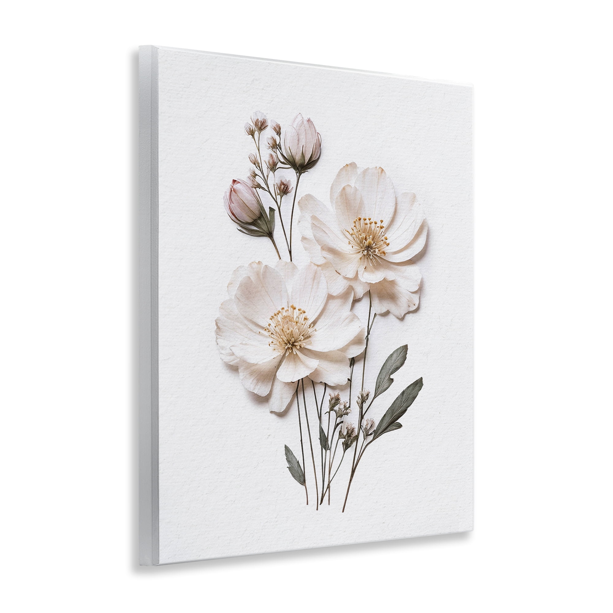 Elegant Pressed Flowers Wall Plaque Art, design by Lettered and Lined