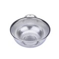 thumbnail image 3 of Stainless Steel Colander, Metal Colander Food Strainer with Handles, for Draining Washing Rinsing Steaming, Dishwasher Safe, Solid Construction & 3 Stable Feet, 8.86x3.35 inch, 3 of 8