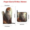 thumbnail image 2 of Honeii Mystic Fox With Halo Pattern Oven Mitts and Pot Holders, Silicone Oven Gloves,500 F Heat Resistant Oven Mitts Sets, 4PCS, 2 of 6