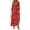 Floral Red, variant on Women's Floral Maxi Dress Spring Long Sleeve V Neck Casual A Line Long Flowy Boho Party Dresses