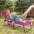 thumbnail image 4 of Gymax 2PCS Folding Chaise Lounge Chair w/Comfortable Headrest Easy Folding Design, 4 of 9