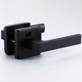 thumbnail image 1 of Linkaa Door Handle With Lock - Matte Black Keyless Entry for Bedroom and Bathroom (1 Pack, Privacy Push Button, Matte Black), 1 of 7