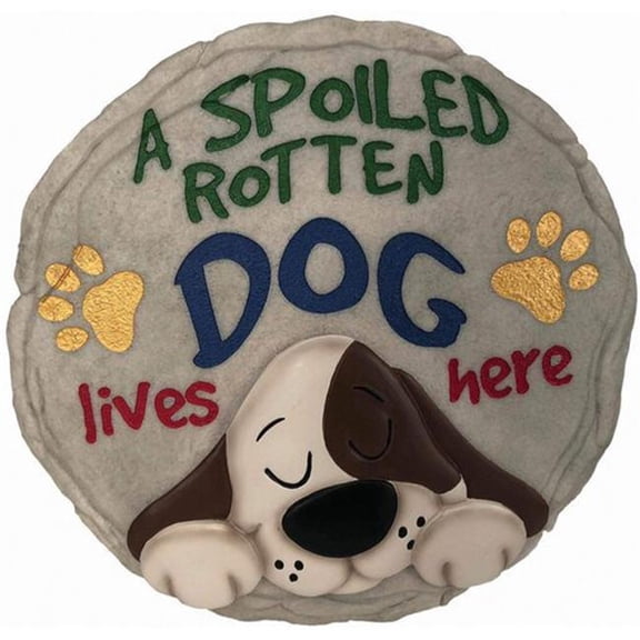 Spoontiques 13243 9 in. Stepping Stone - Spoiled Dog