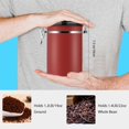 thumbnail image 4 of WALFRONT Coffee Container Large Airtight Stainless Steel Black Kitchen Sotrage Canister for Coffee, 4 of 7