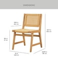 thumbnail image 4 of Better Homes & Gardens Vista Woven Coastal Dining Chairs 2 Pack, Light Honey Finish, 4 of 16