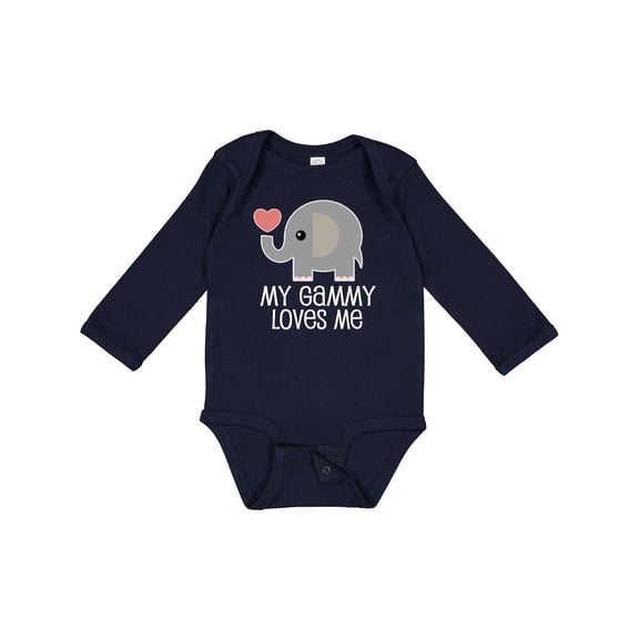 Inktastic My Gammy Loves Me Grandchild Boys or Girls Long Sleeve Baby Bodysuit