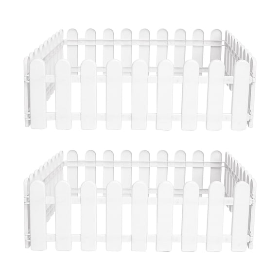 FRCOLOR 8Pcs White Plastic Decorative Fence for Yard and Garden Crawl Perfect for Outdoor Use