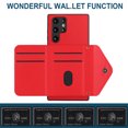 thumbnail image 3 of for Samsung Galaxy S22 Ultra Wallet Case with Card Holder, Elegant Durable PU Leather Protective Magnetic Closure Flip Phone Cover Kickstand RFID Blocking for Women Girls for Galaxy S22 Ultra, Red, 3 of 9