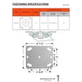 thumbnail image 4 of 4 Heavy Duty Caster Set 4" Red Polyurethane on Cast Iron Wheels - 2 Rigid + 2 Swivel with Brake, 4 of 4
