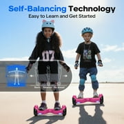 Hoverboard for Kids with 9 mph Max Speed, Tcdjtc Electric Scooters with LED Lights & Bluetooth Speakers, All Terrain Hoverboard for Adults, Off Road Hoverboard with UL2272 Certified