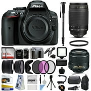 Nikon D5300 DSLR Digital Camera with 18-55mm VR II + 70-300mm f/4-5.6G Lens + 128GB Memory + 2 Batteries + Charger + LED Video Light + Backpack + Case + Filters + Auxiliary Lenses + More!