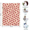 thumbnail image 4 of Red Butterfly Red Silhouette Pattern Blanket,Comfortable Soft Flannel Throw Blanket,All Season,Warm Lightweight Blankets for Sofa Bed Couch Living Room Chair,30"x40", 4 of 4