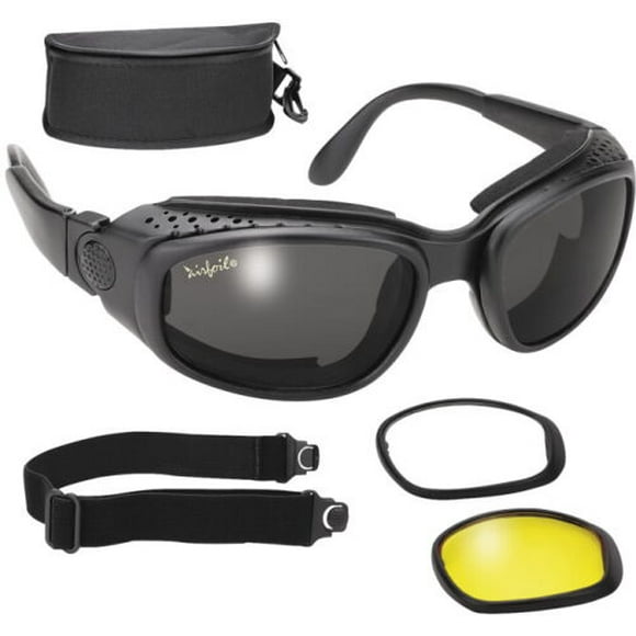 Pacific Coast Sunglasses Black Airfoil Sunglasses w/Smoke Lens