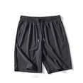 thumbnail image 4 of Men Summer Shorts Long Men's Athletic Shorts Plus Size Elastic Waist Drawstring Running Shorts, Summer Lightweight Breathable Short Pants with Pockets Black 3XL, 4 of 6