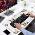 thumbnail image 2 of Long Mouse Pads for Desk,Cartoon Corgi Dog and Footprints Desk Mats on Top Of Desks, Desk Mouse Pad Extra Large with 3mm Non-Slip Base and Stitched Edge for Gaming,Office,Work,Home 31.5"x15.7", 2 of 6