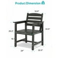 thumbnail image 2 of Okeysen Plywood Outdoor Dining Arm Chairs - Set of 2, Black, 2 of 11