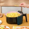 thumbnail image 4 of 2Pcs Air Friteuse Silicone Pot Réutilisable Air Friteuse Silicone Doublure Résistant à la Chaleur Panier de Friteuse avec Poignée Plaque de Cuisson en Silicone Poêle à Frire Accessoires pour Four à Micro-Ondes, 4 of 7