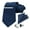Navy, variant on Deago Mens Ties Silk Necktie Pocket Square Cufflinks Tie Clip Set Wedding Business (Red Blue)
