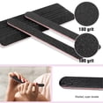 thumbnail image 5 of 6 PCS Professional Double Sided Nail Files Emery Board Grit Black Gel Cosmetic Manicure Pedicure, 5 of 7