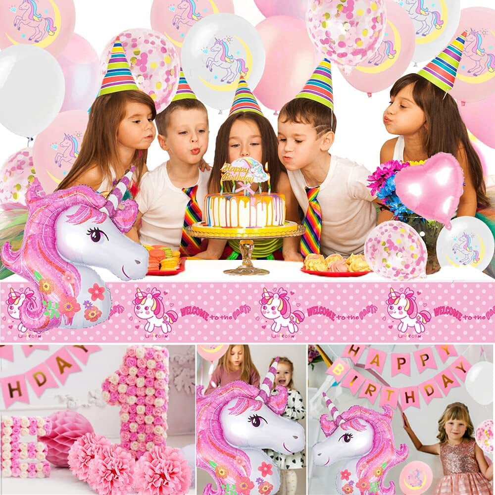 Unicorn Party Stats Poster  Pastel Unicorn Party Decorations – Sunshine  Parties
